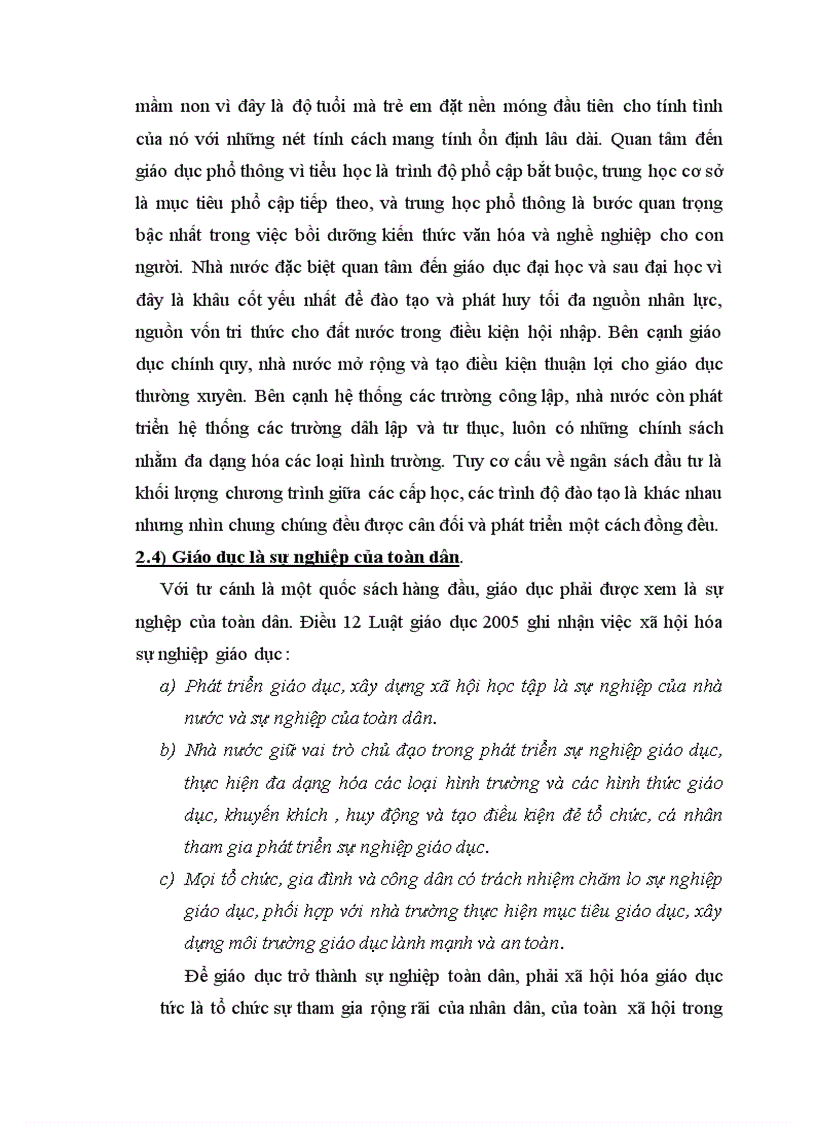 image for page Tiểu luận Giáo dục là quốc sách hàng đầu