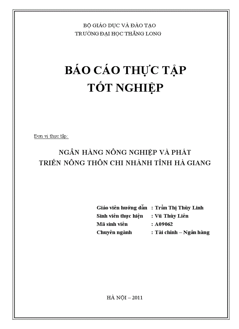 Tình hình huy động và sử dụng vốn tại ngân hàng No PTNT chi nhánh tỉnh Hà Giang 2010