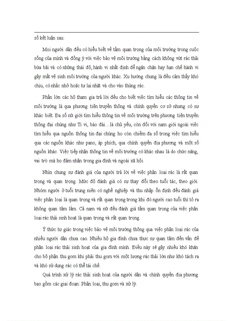 image for page Tìm hiểu nhận thức thái độ và hành vi của người dân về ô nhiễm môi trường trong việc phân loại thu gom và xử lý rác thải sinh hoạt
