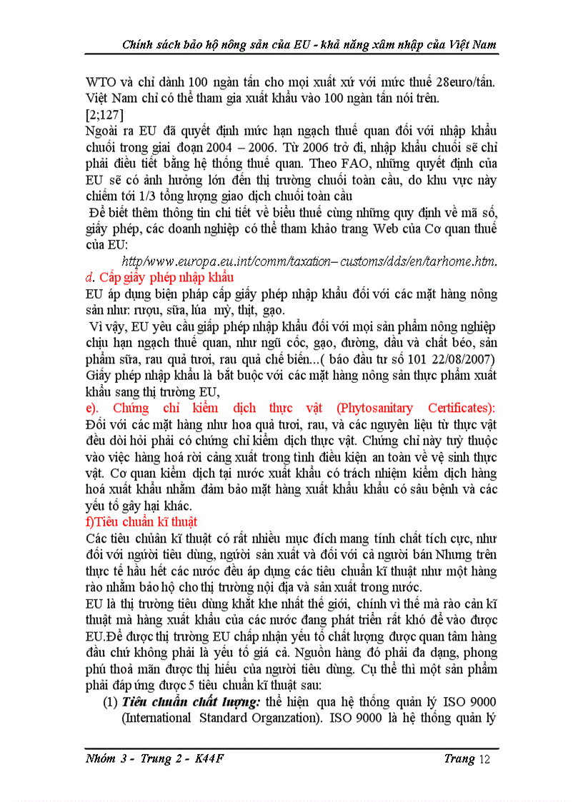 image for page Chính sách bảo hộ nông sản của eu khả năng xâm nhập của việt nam