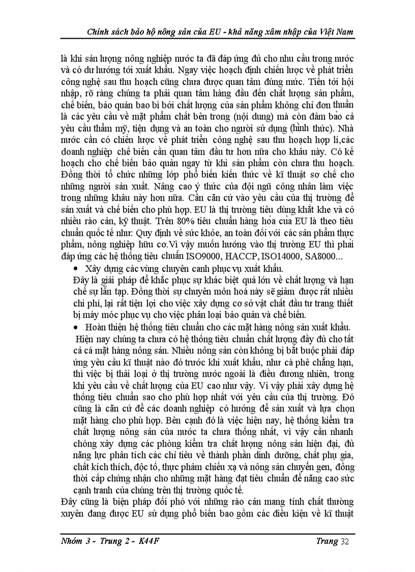 image for page Chính sách bảo hộ nông sản của eu khả năng xâm nhập của việt nam
