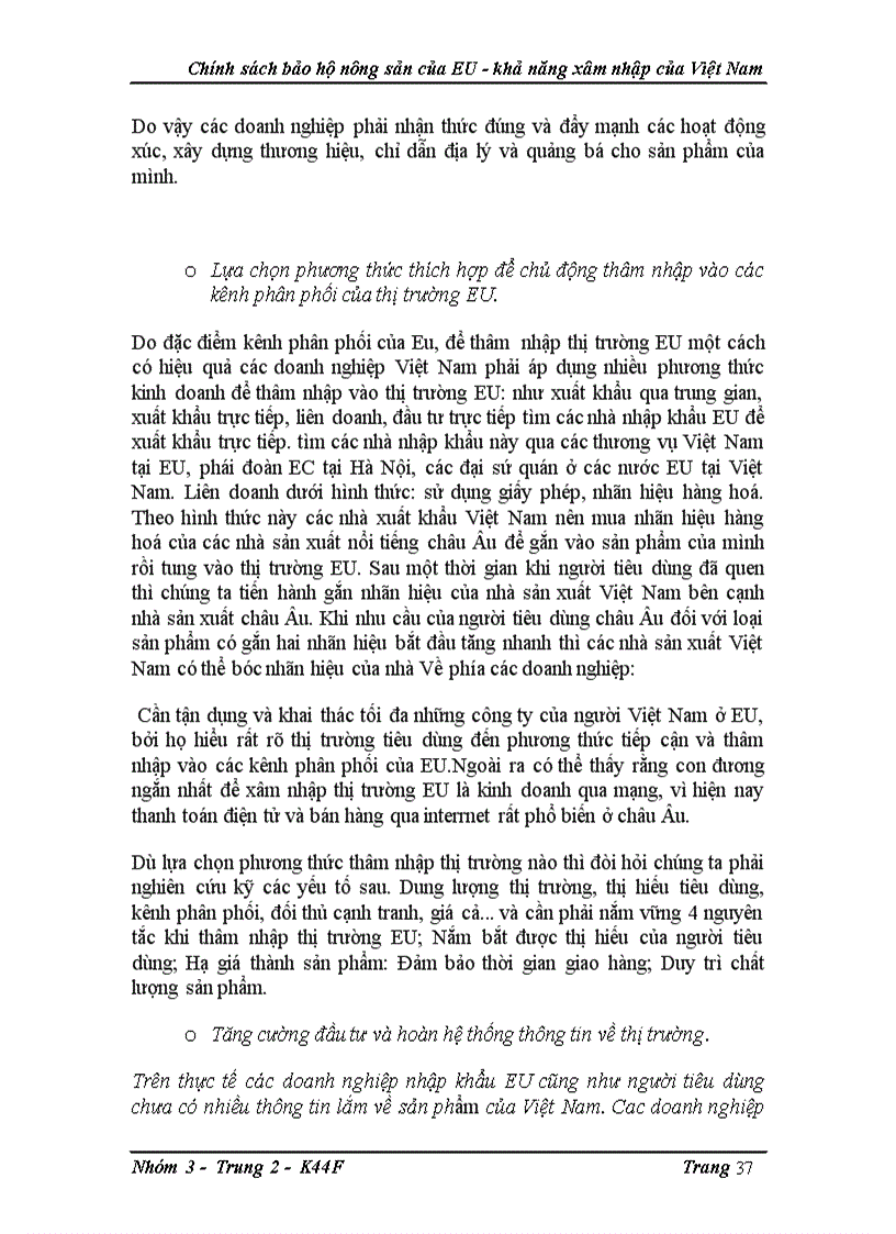image for page Chính sách bảo hộ nông sản của eu khả năng xâm nhập của việt nam