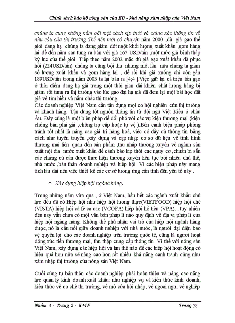 image for page Chính sách bảo hộ nông sản của eu khả năng xâm nhập của việt nam