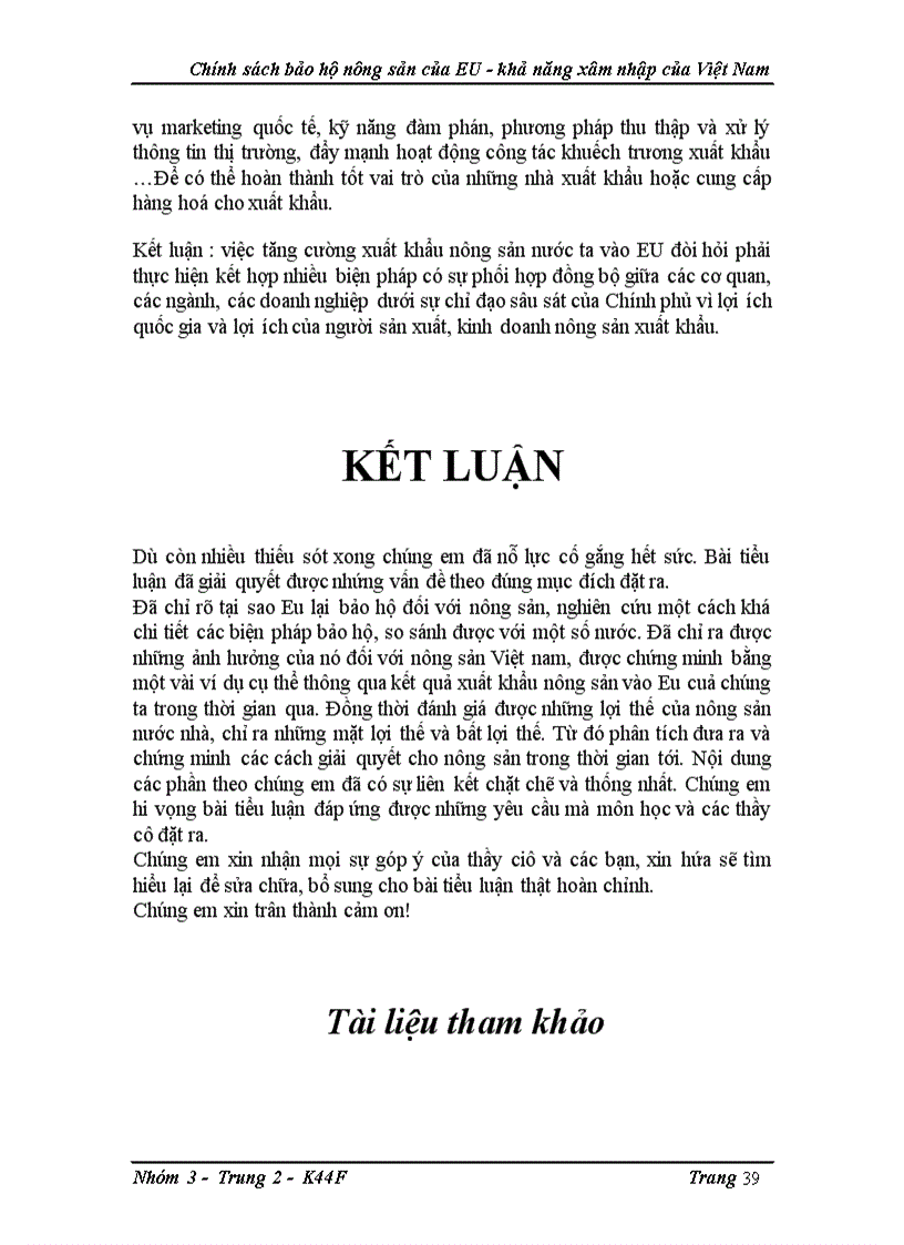 image for page Chính sách bảo hộ nông sản của eu khả năng xâm nhập của việt nam
