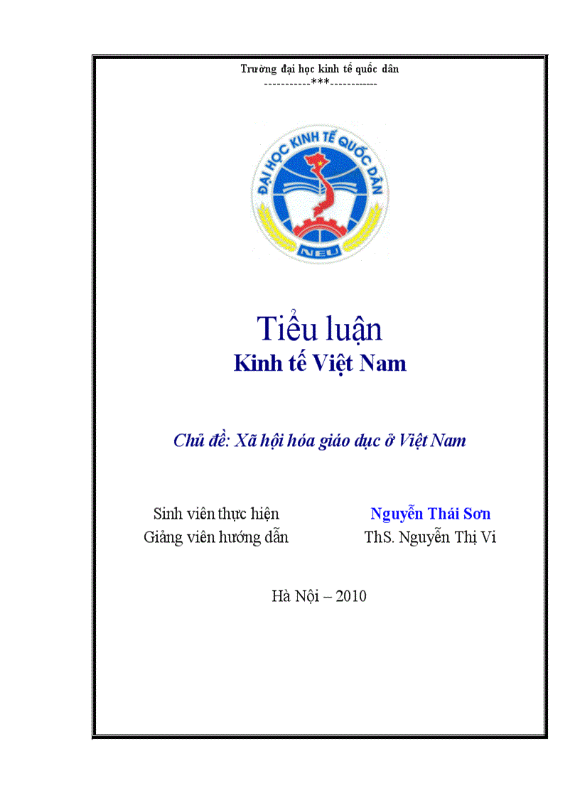 Kinh tế Việt Nam Xã hội hóa giáo dục ở Việt Nam