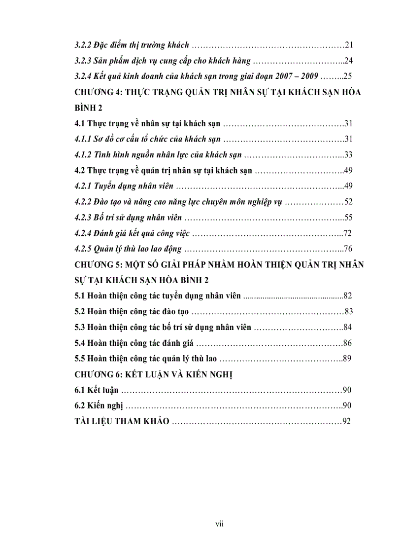 image for page Thực trạng và giải pháp hoàn thiện quản trị nhân sự tại Khách sạn Hòa Bình