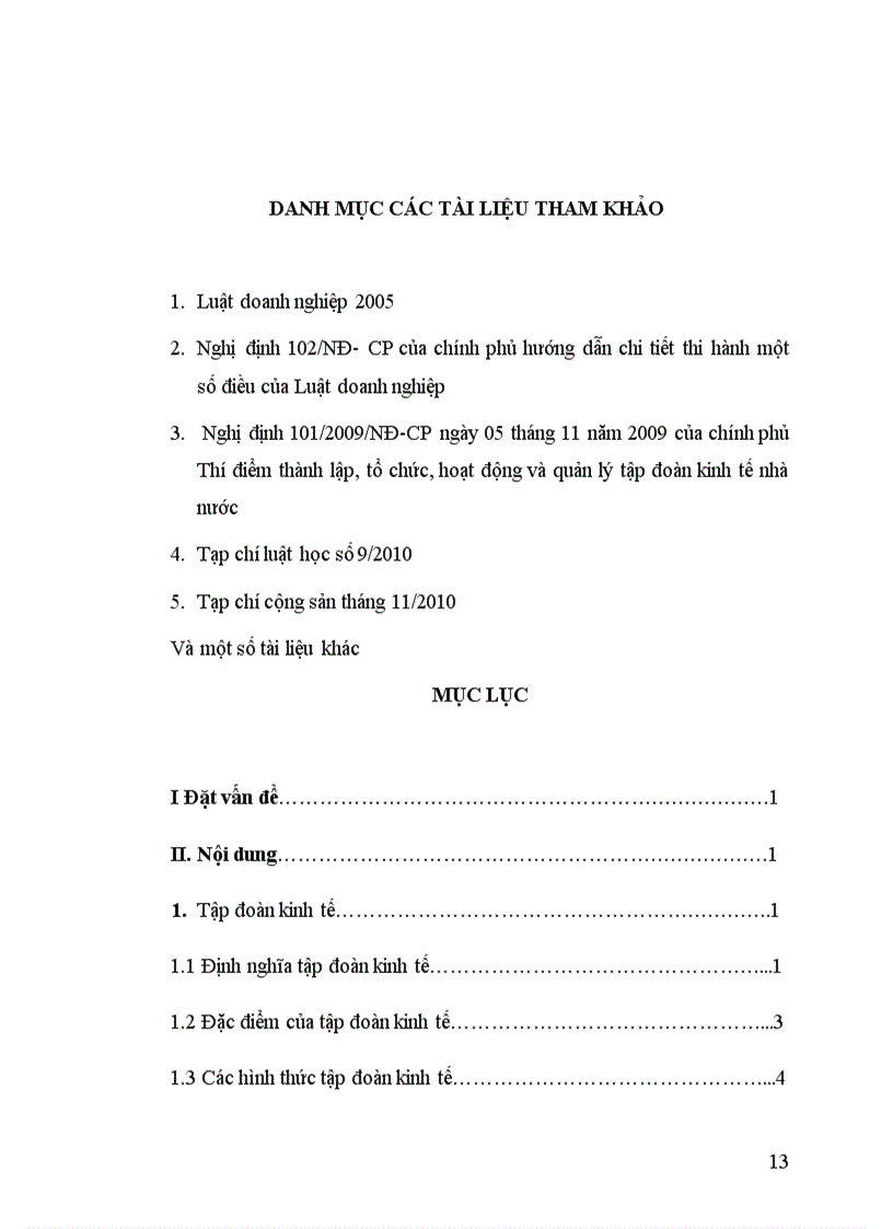 image for page Bài tập hki tmại Trình bày hiểu biết của em về mô hình tập đoàn kinh tế trong pháp luật Việt Nam