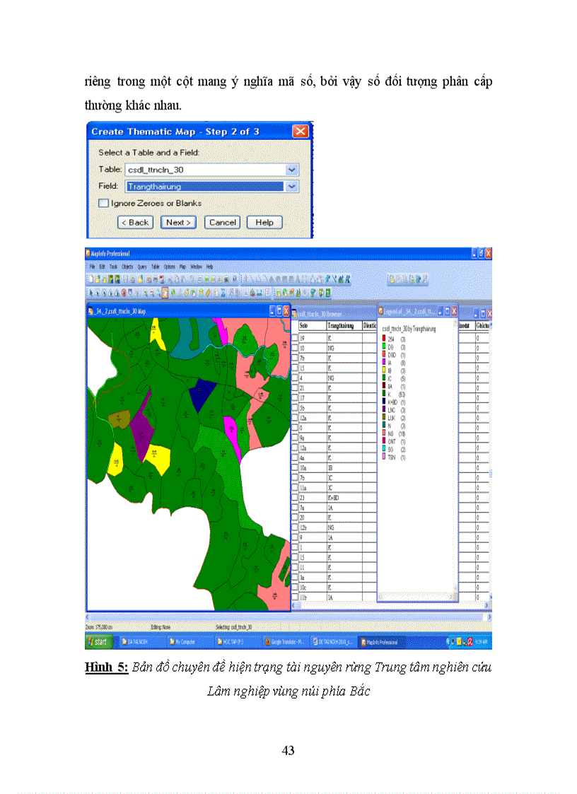 image for page Ứng dụng hệ thống định vị toàn cầu GPS hệ thống thông tin địa lý GIS trong việc theo dõi biến động chỉnh lý thông tin và xây dựng cơ sở dữ liệu đất Lâm nghiệp khu vực nghiên cứu thực