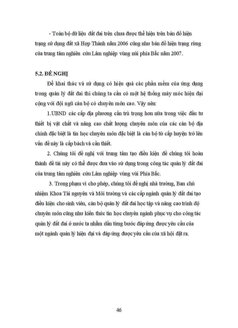 image for page Ứng dụng hệ thống định vị toàn cầu GPS hệ thống thông tin địa lý GIS trong việc theo dõi biến động chỉnh lý thông tin và xây dựng cơ sở dữ liệu đất Lâm nghiệp khu vực nghiên cứu thực