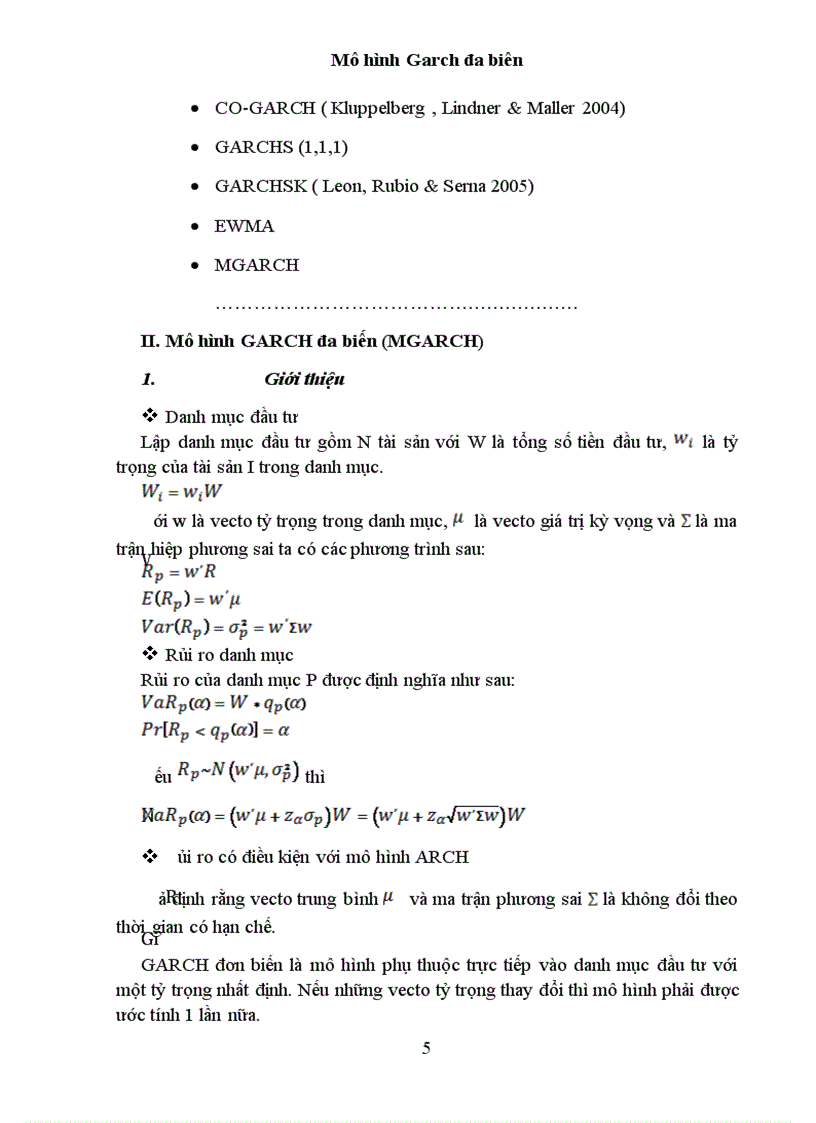 image for page Mô hình garch đa biến và ứng dụng trong phân tích rủi ro cổ phiếu ngành ngân hàng trên sàn hose