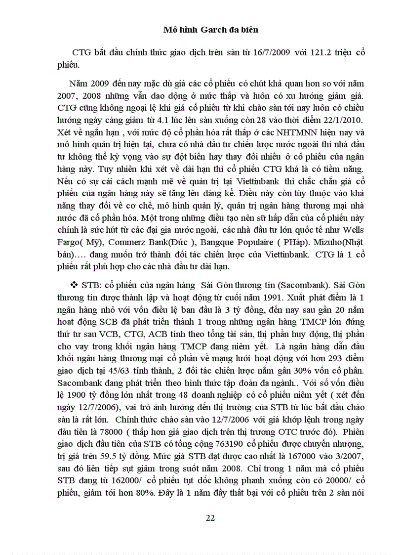 image for page Mô hình garch đa biến và ứng dụng trong phân tích rủi ro cổ phiếu ngành ngân hàng trên sàn hose