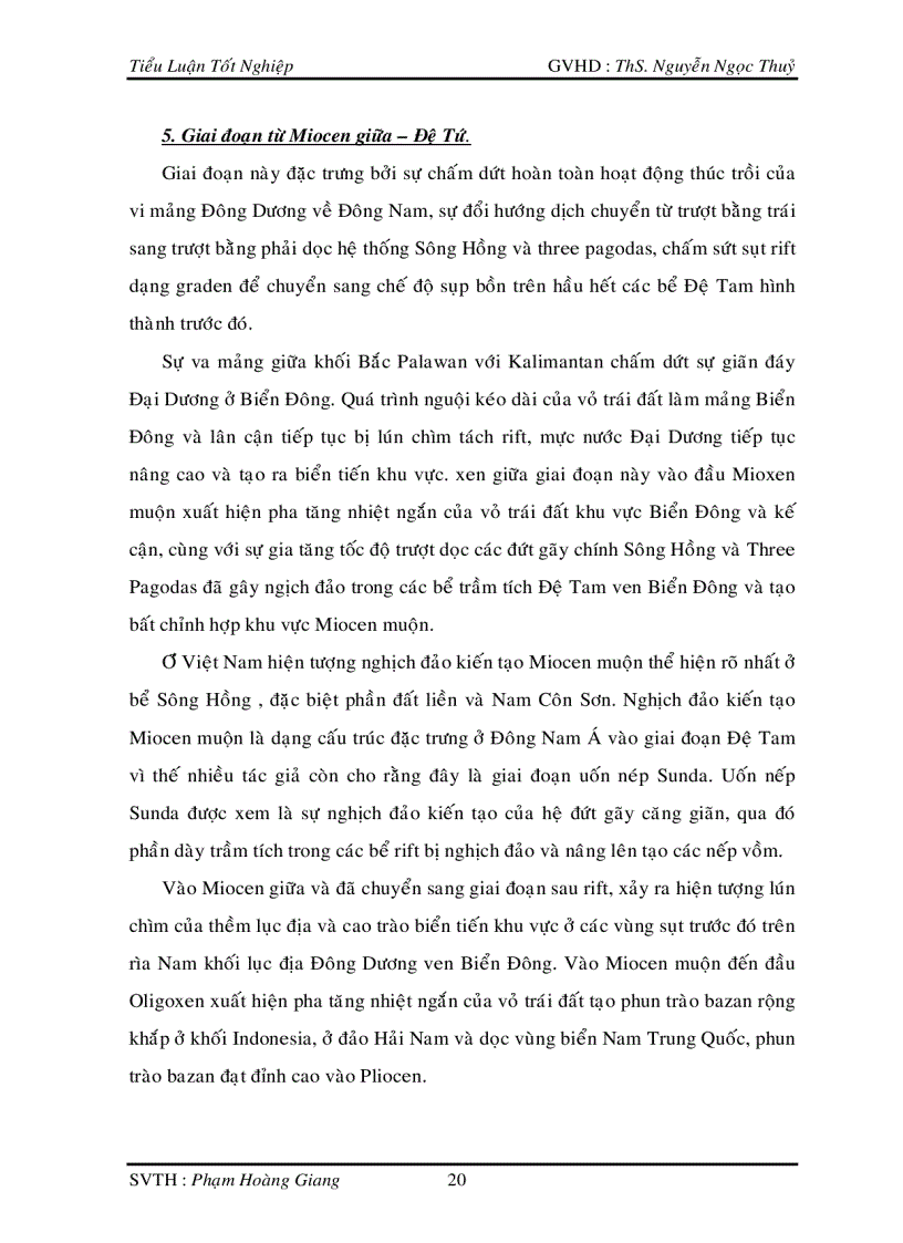 image for page Đặc điểm kiến tạo khu vực đông nam á và sự phát triển các bồn dầu khí đệ tam tiêu biểu thuộc thềm lục địa nam việt nam