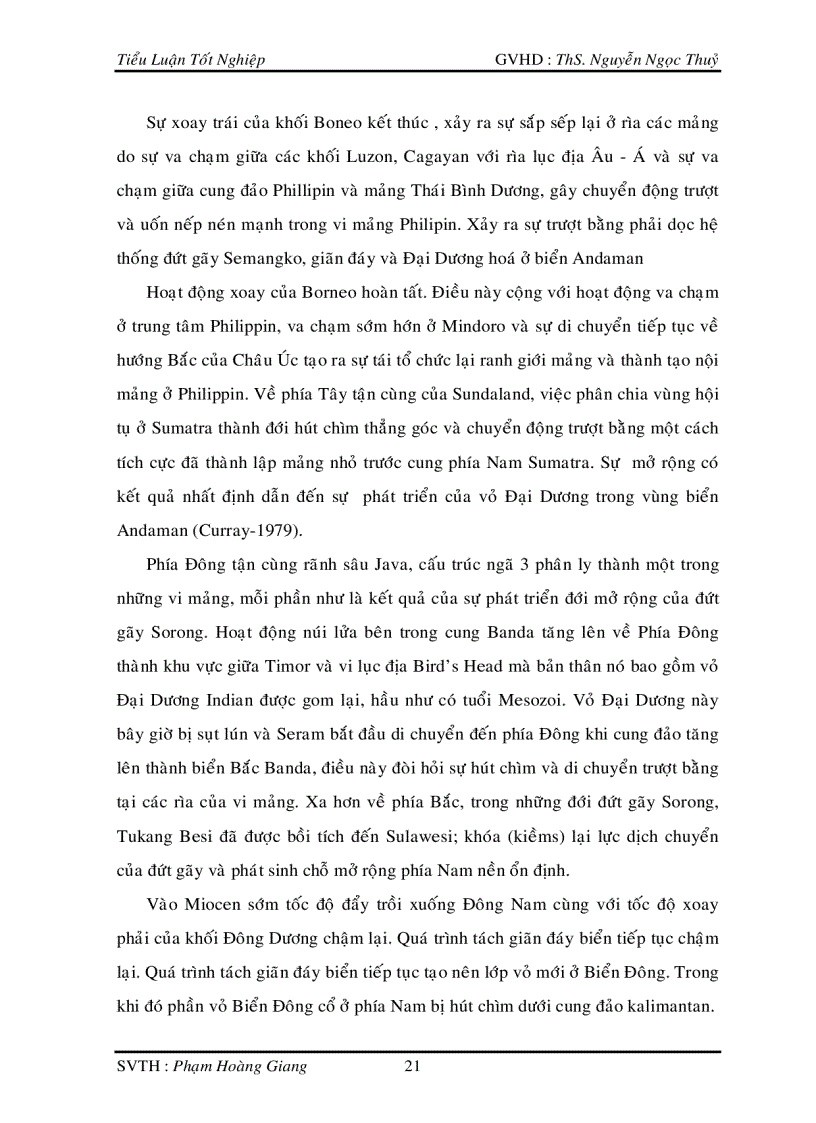 image for page Đặc điểm kiến tạo khu vực đông nam á và sự phát triển các bồn dầu khí đệ tam tiêu biểu thuộc thềm lục địa nam việt nam