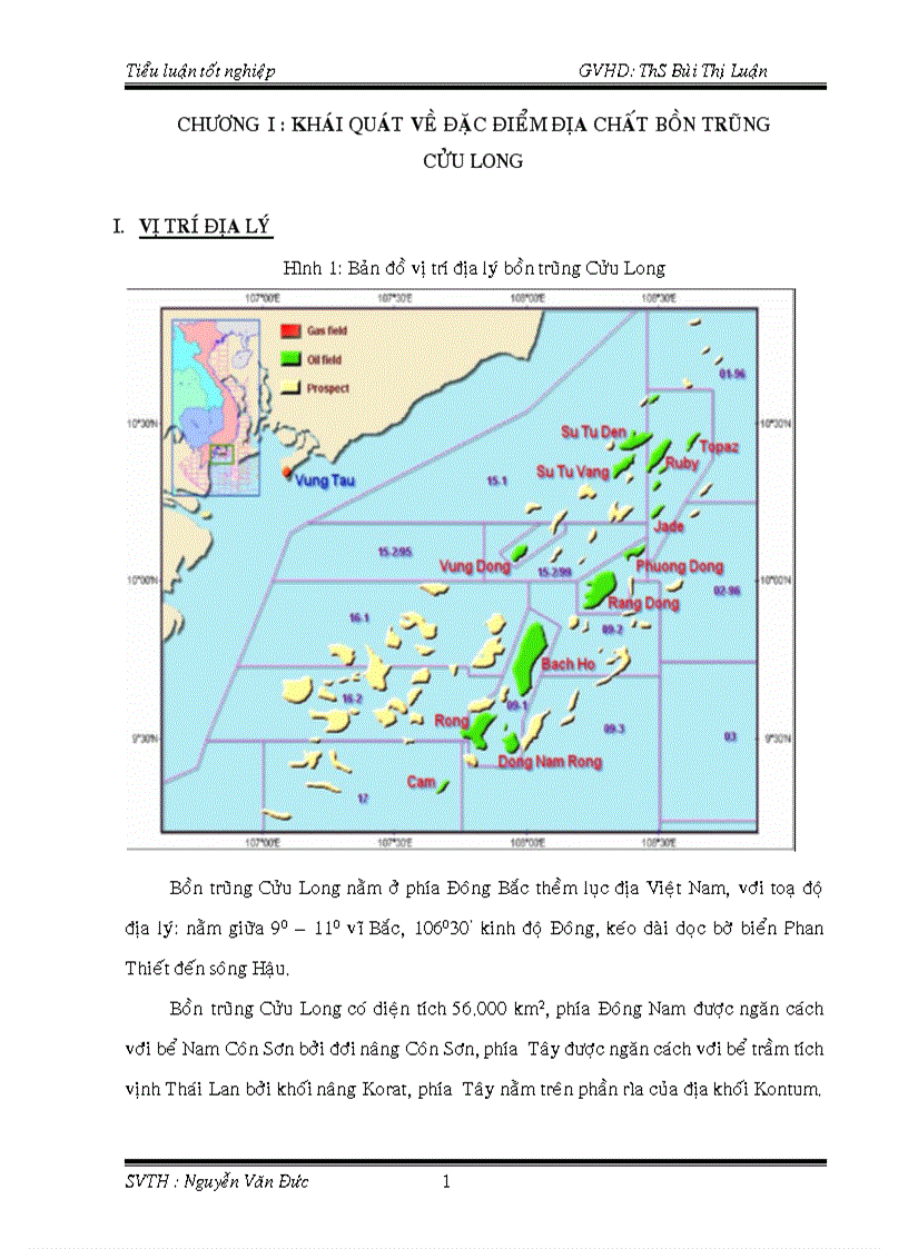 image for page Đặc điểm địa hoá các tầng đá mẹ ở lô 15 1 và 15 2 thuộc bồn trũng Cửu Long