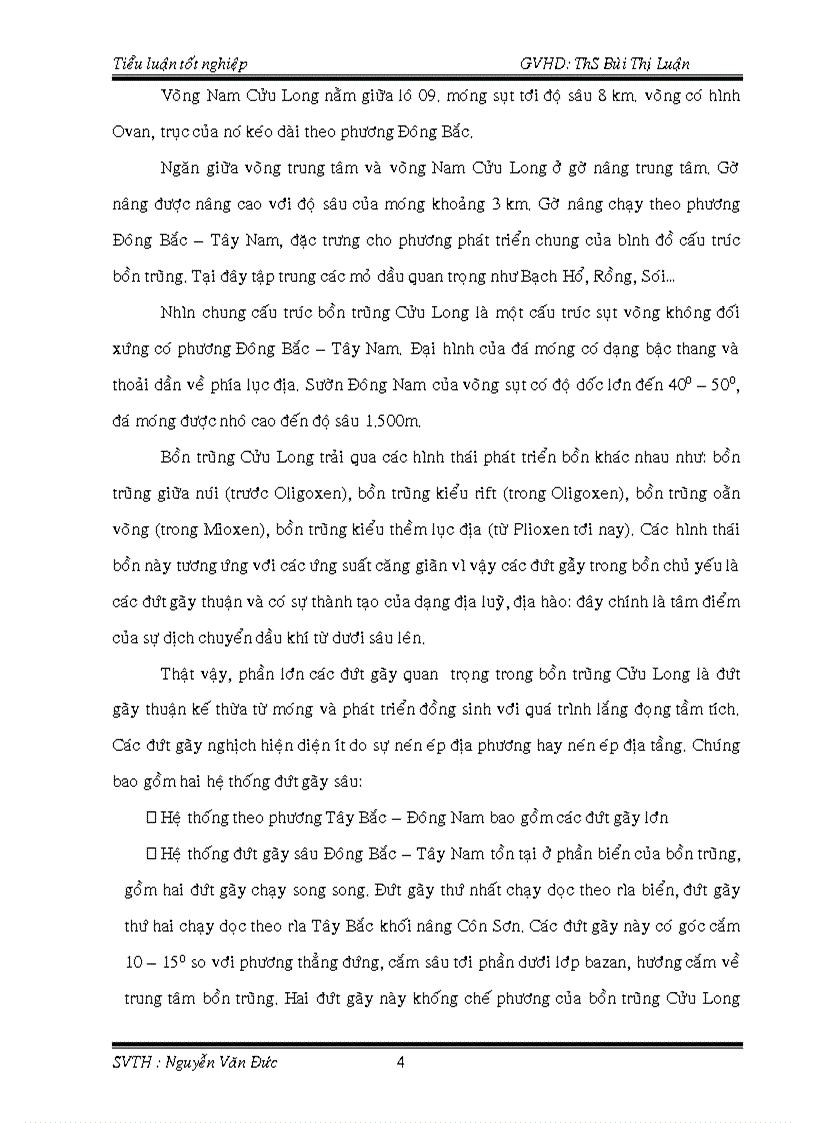 image for page Đặc điểm địa hoá các tầng đá mẹ ở lô 15 1 và 15 2 thuộc bồn trũng Cửu Long