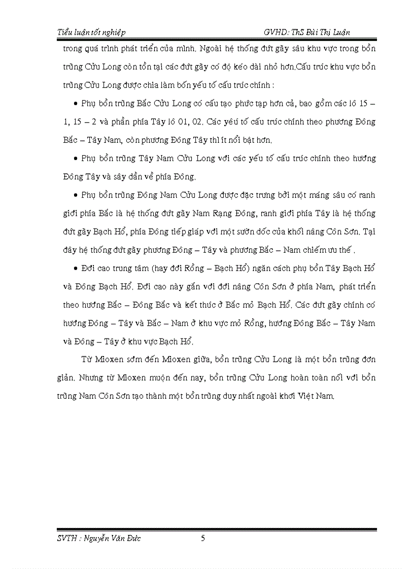 image for page Đặc điểm địa hoá các tầng đá mẹ ở lô 15 1 và 15 2 thuộc bồn trũng Cửu Long