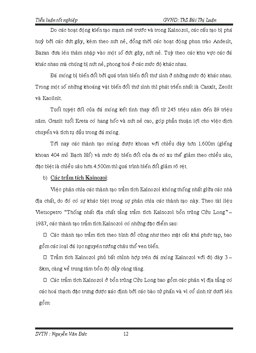image for page Đặc điểm địa hoá các tầng đá mẹ ở lô 15 1 và 15 2 thuộc bồn trũng Cửu Long
