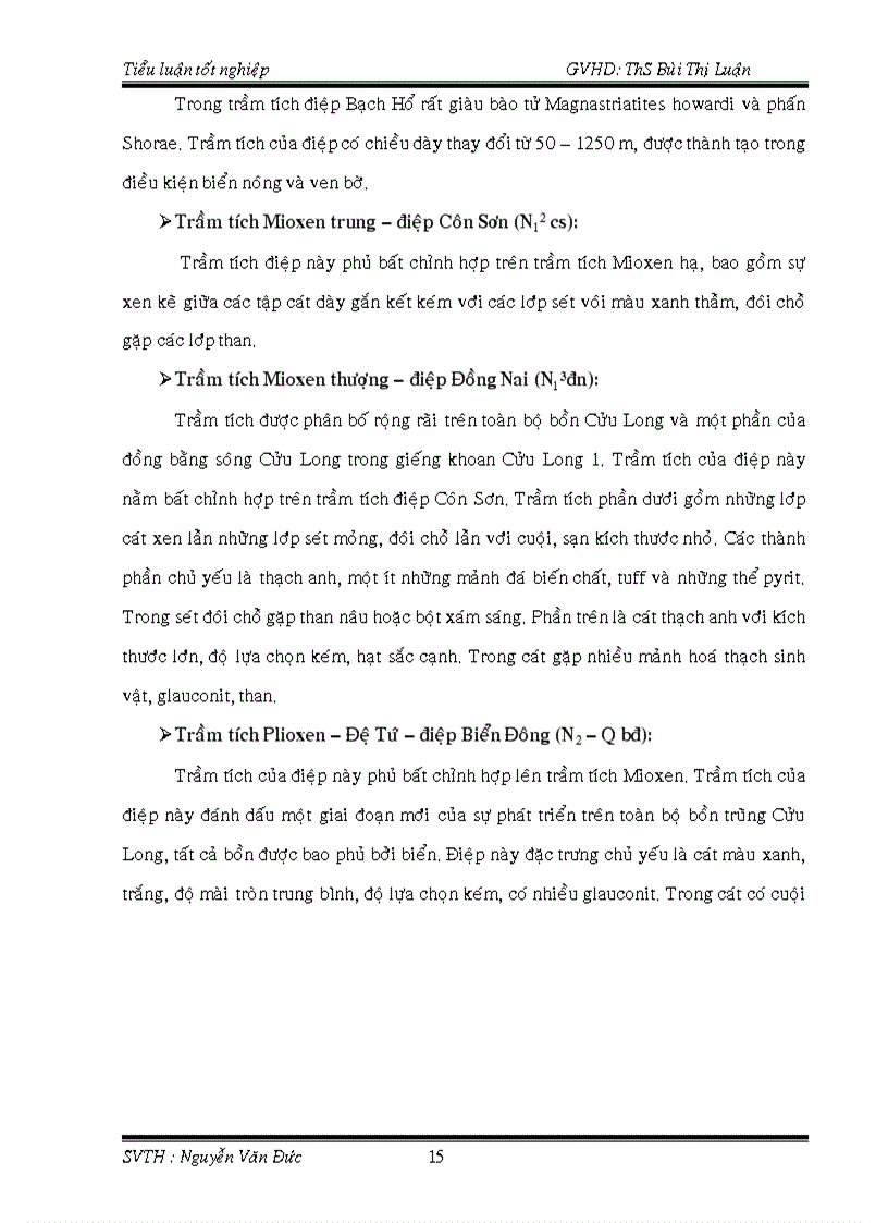 image for page Đặc điểm địa hoá các tầng đá mẹ ở lô 15 1 và 15 2 thuộc bồn trũng Cửu Long