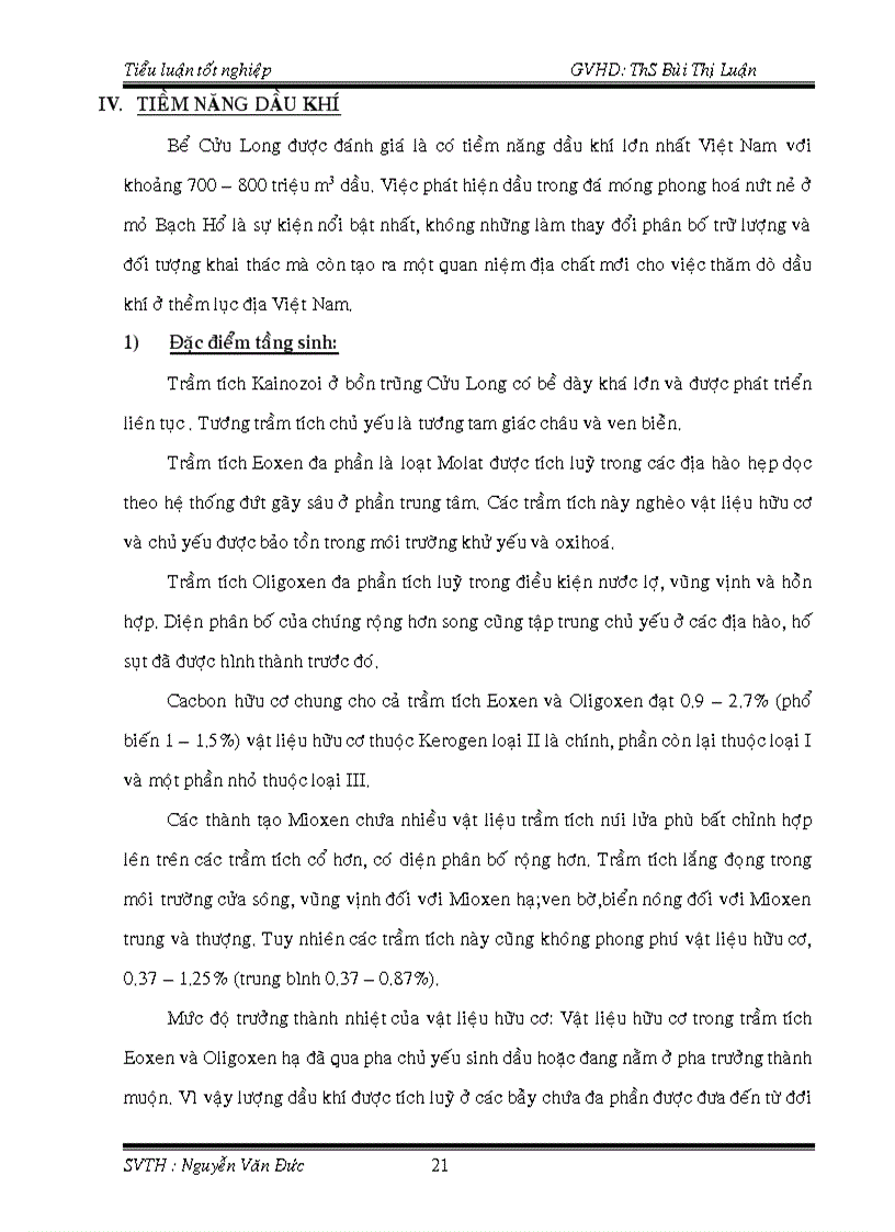 image for page Đặc điểm địa hoá các tầng đá mẹ ở lô 15 1 và 15 2 thuộc bồn trũng Cửu Long