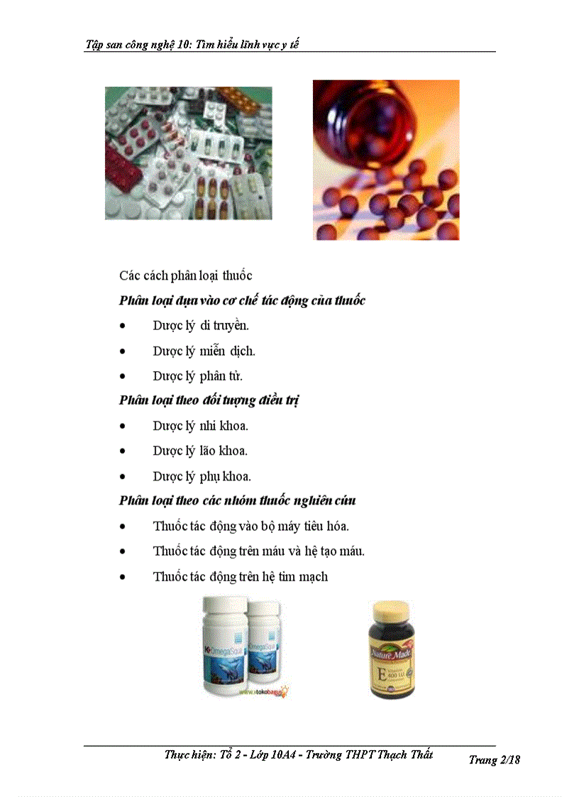 image for page Tiểu luận công nghệ 10 Tìm hiểu về lĩnh vực y tế
