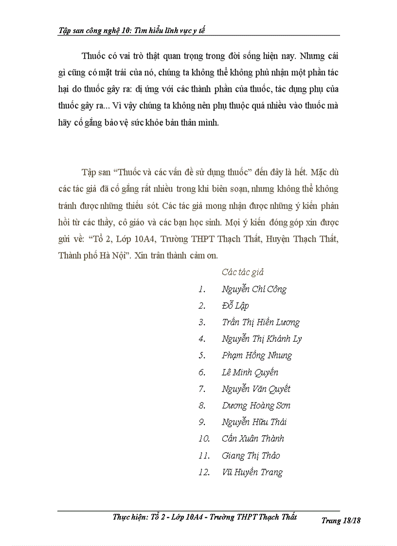 image for page Tiểu luận công nghệ 10 Tìm hiểu về lĩnh vực y tế