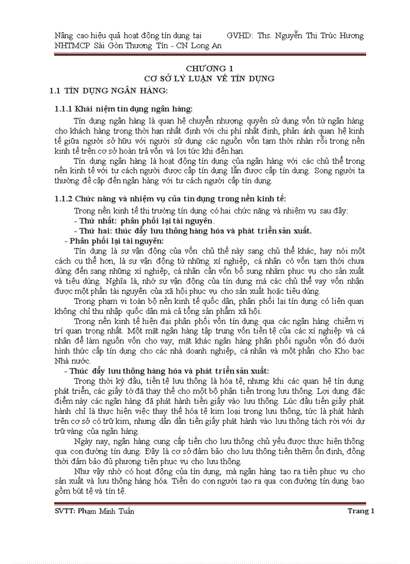 image for page Nâng cao hiệu quả hoạt động tín dụng tại NHTMCP Sài Gòn Thương Tín CN Long An