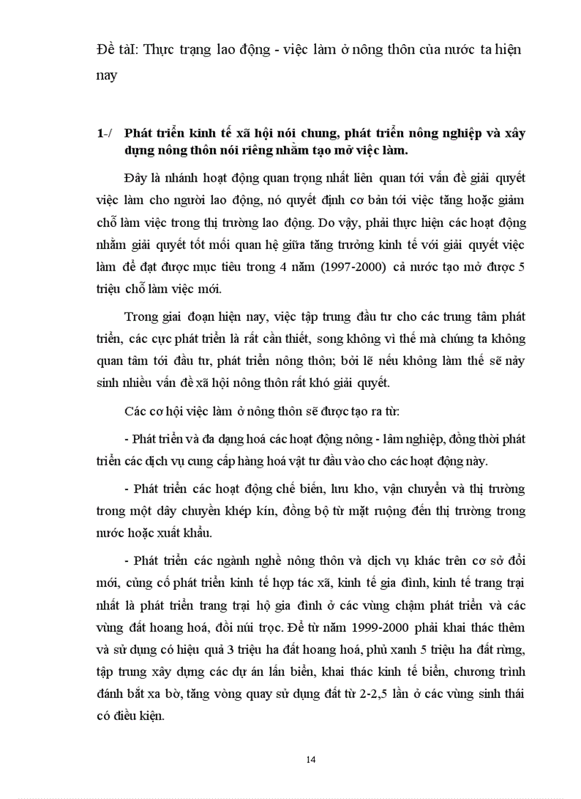 image for page Thực trạng lao động việc làm ở Nông thôn của nước ta hiện nay