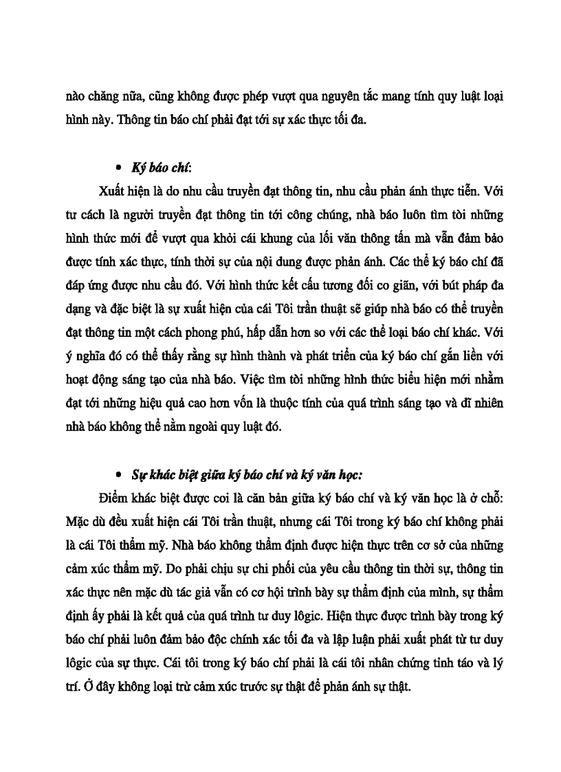 image for page Trong thể loại Ký có Ký báo chí và Ký văn học Hãy phân biệt hai loại Ký này