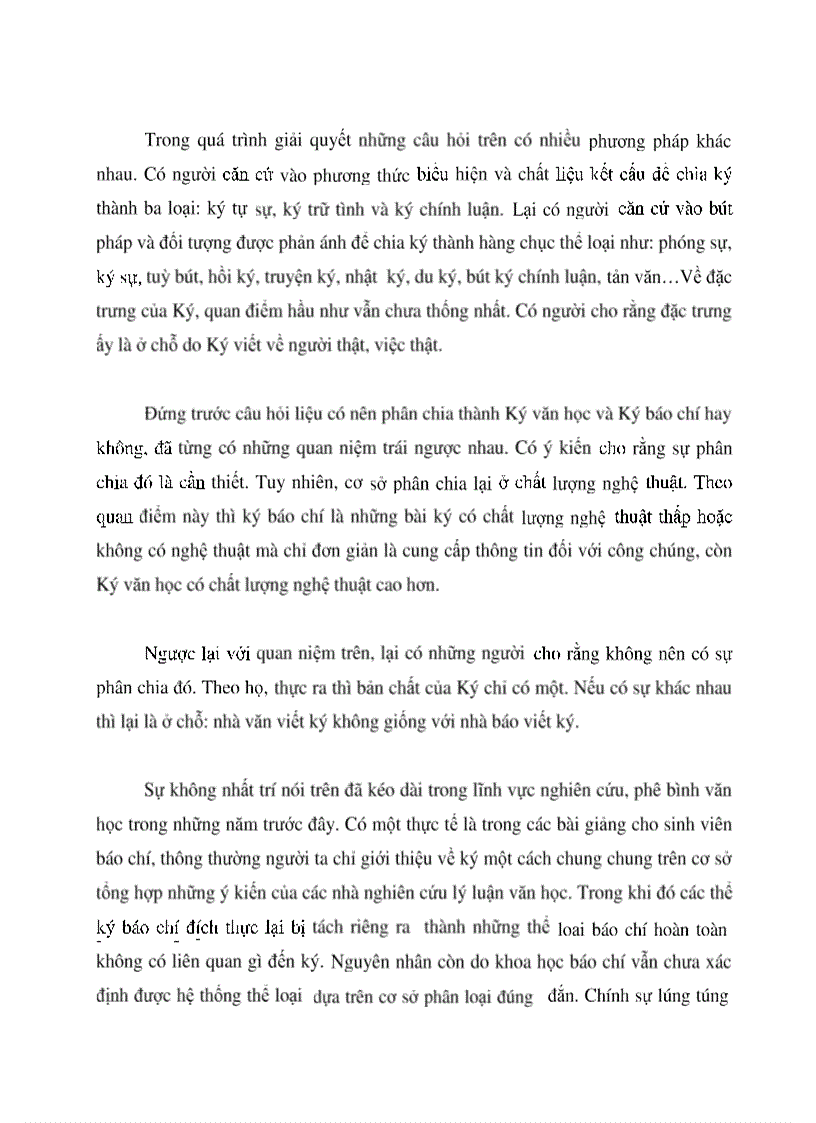 image for page Trong thể loại Ký có Ký báo chí và Ký văn học Hãy phân biệt hai loại Ký này