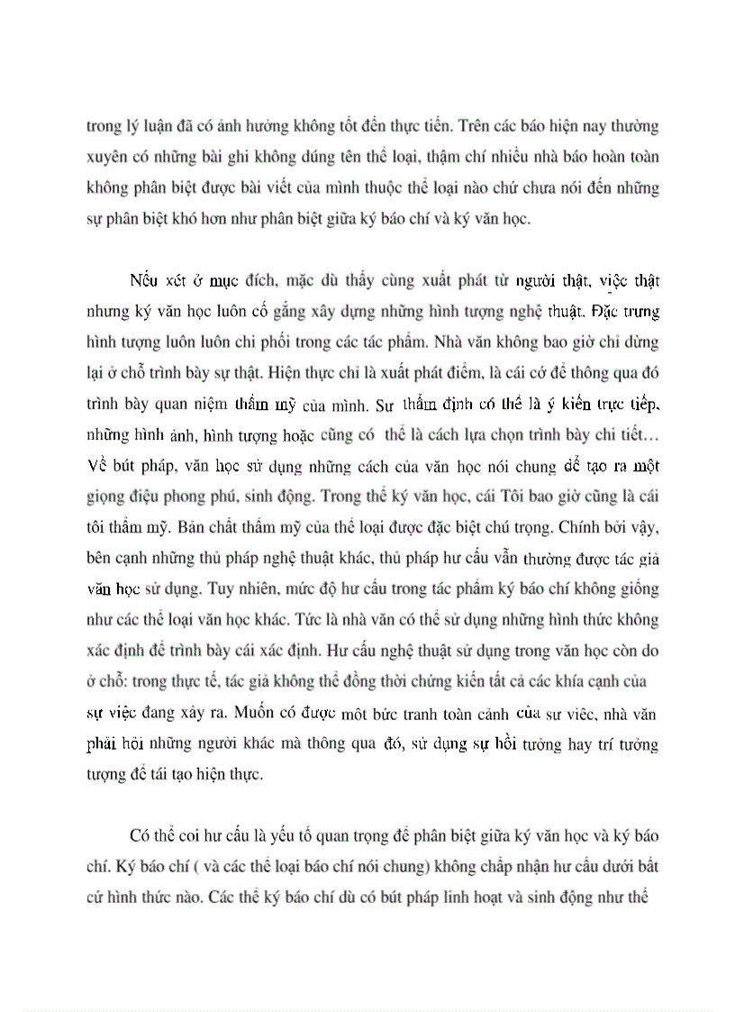 image for page Trong thể loại Ký có Ký báo chí và Ký văn học Hãy phân biệt hai loại Ký này