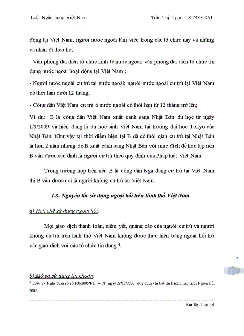 image for page Sự khác biệt về quyền và nghĩa vụ của Người cư trú và Người không cư trú khi sử dụng ngọai hối trên lãnh thổ Việt Nam