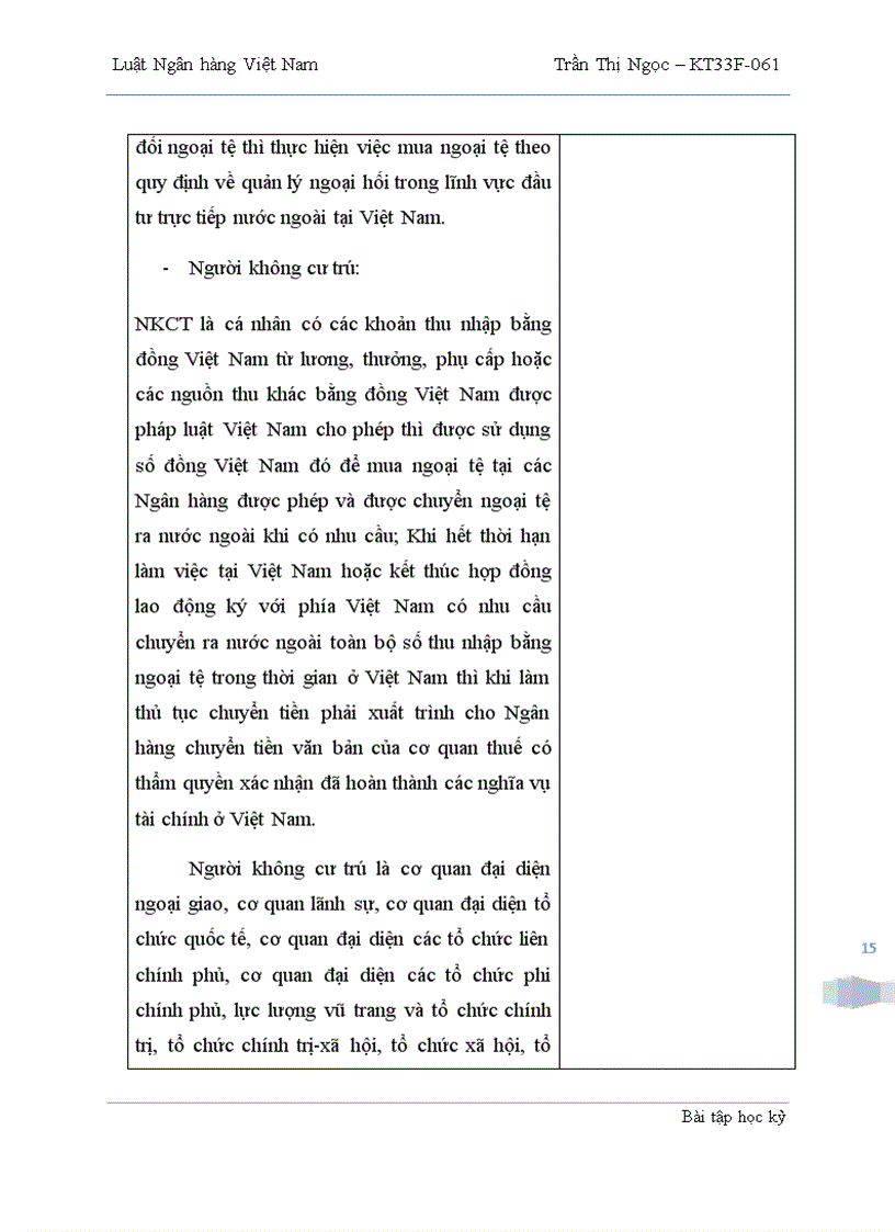 image for page Sự khác biệt về quyền và nghĩa vụ của Người cư trú và Người không cư trú khi sử dụng ngọai hối trên lãnh thổ Việt Nam