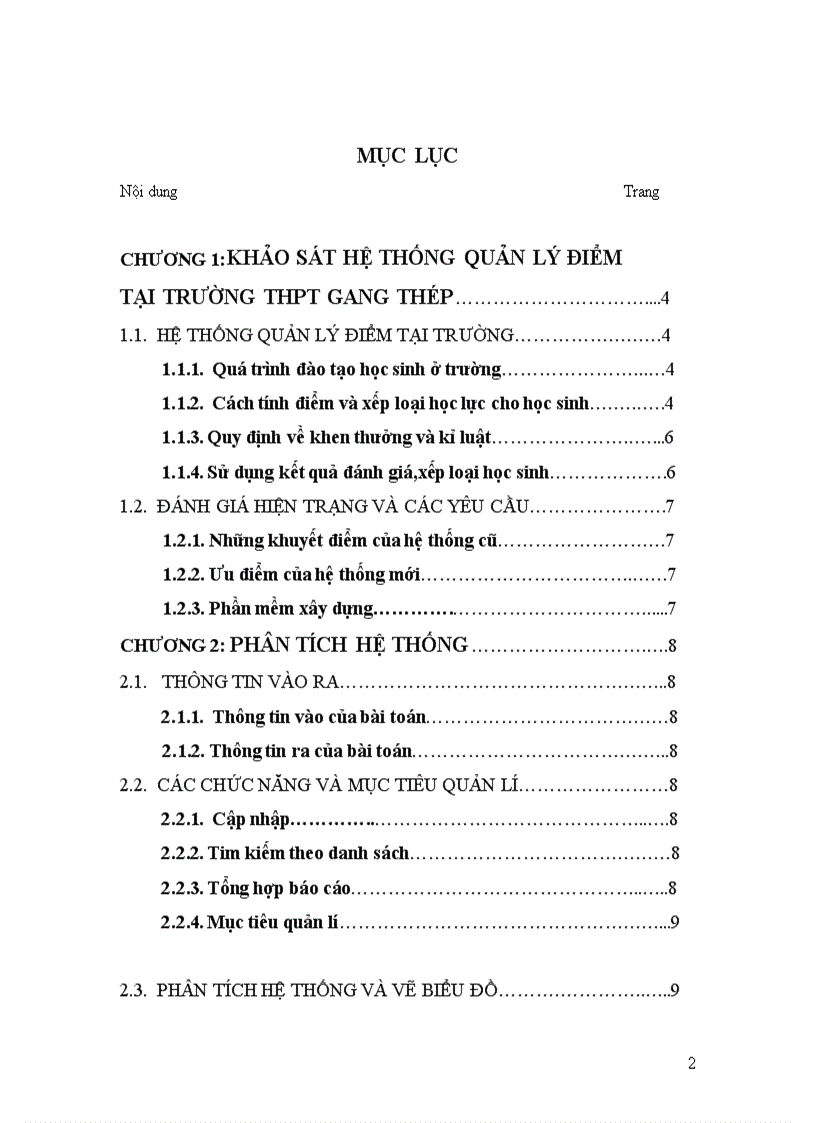 image for page Quản lý điểm bằng ACCESS