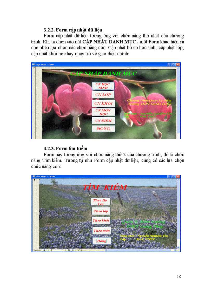 image for page Quản lý điểm bằng ACCESS