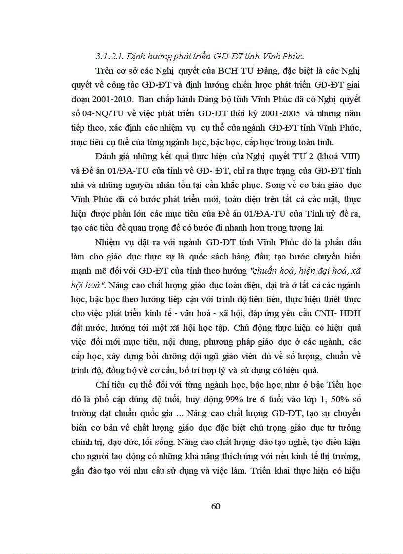 image for page Dự báo nhu cầu đội ngũ giáo viên Tiểu học huyện Mê Linh tỉnh Vĩnh Phúc đến năm 2015