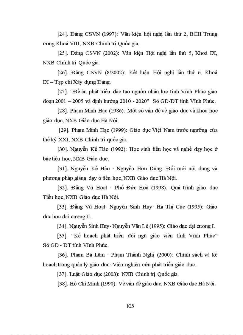 image for page Dự báo nhu cầu đội ngũ giáo viên Tiểu học huyện Mê Linh tỉnh Vĩnh Phúc đến năm 2015