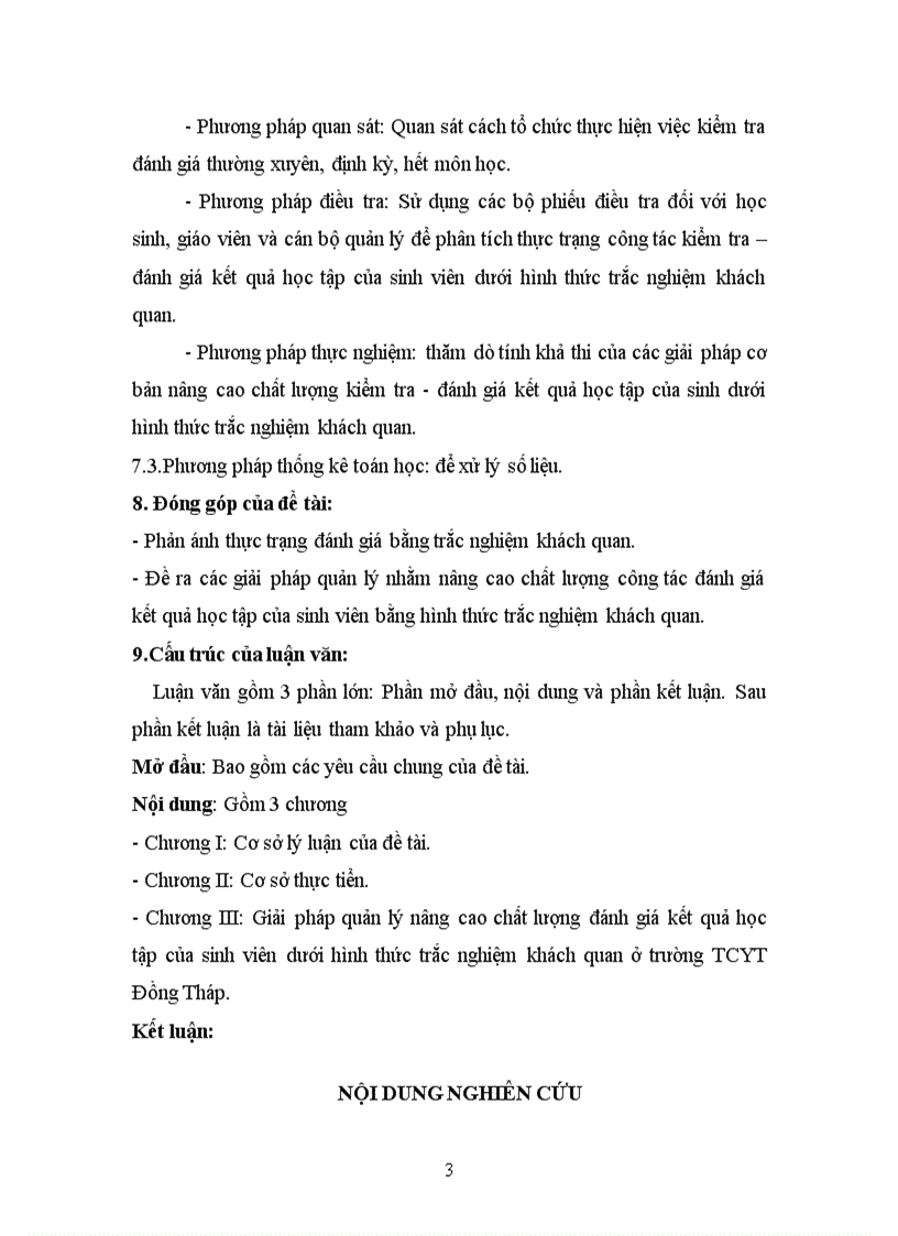 image for page Một số giải pháp nâng cao chất lượng đánh giá kết quả học tập của sinh viên dưới hình thức trắc nghiệm khách quan ở trường TCYT Đồng Tháp