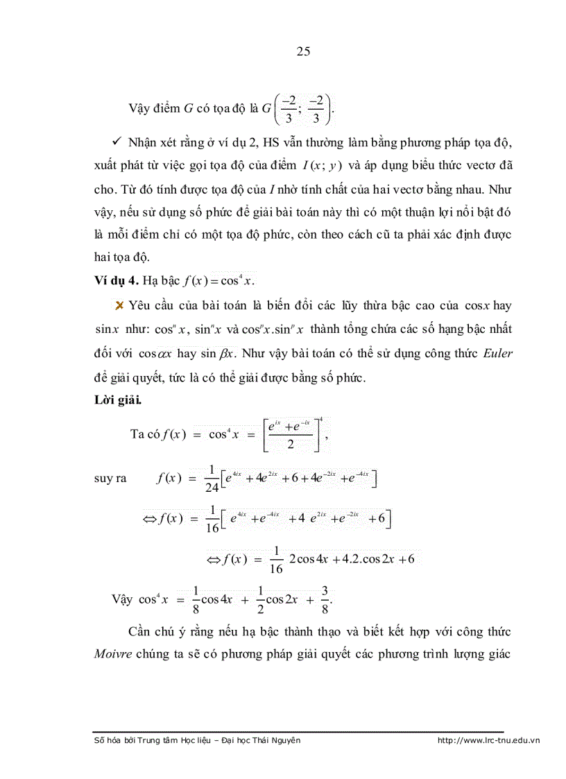 image for page Bồi dưỡng năng lực ứng dụng số phức vào giải toán hình học và lượng giác cho học sinh khá giỏi trung học phổ thông