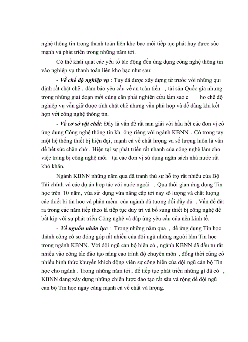 image for page Ứng dụng công nghệ thông tin trong nghiệp vụ thanh toán LKB tại KBNN Tỉnh Hà Giang