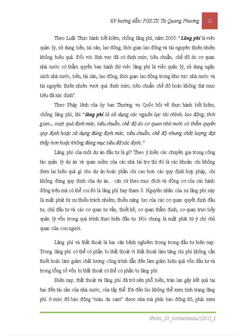 image for page Lãng phí và thất thoát trong đầu tư