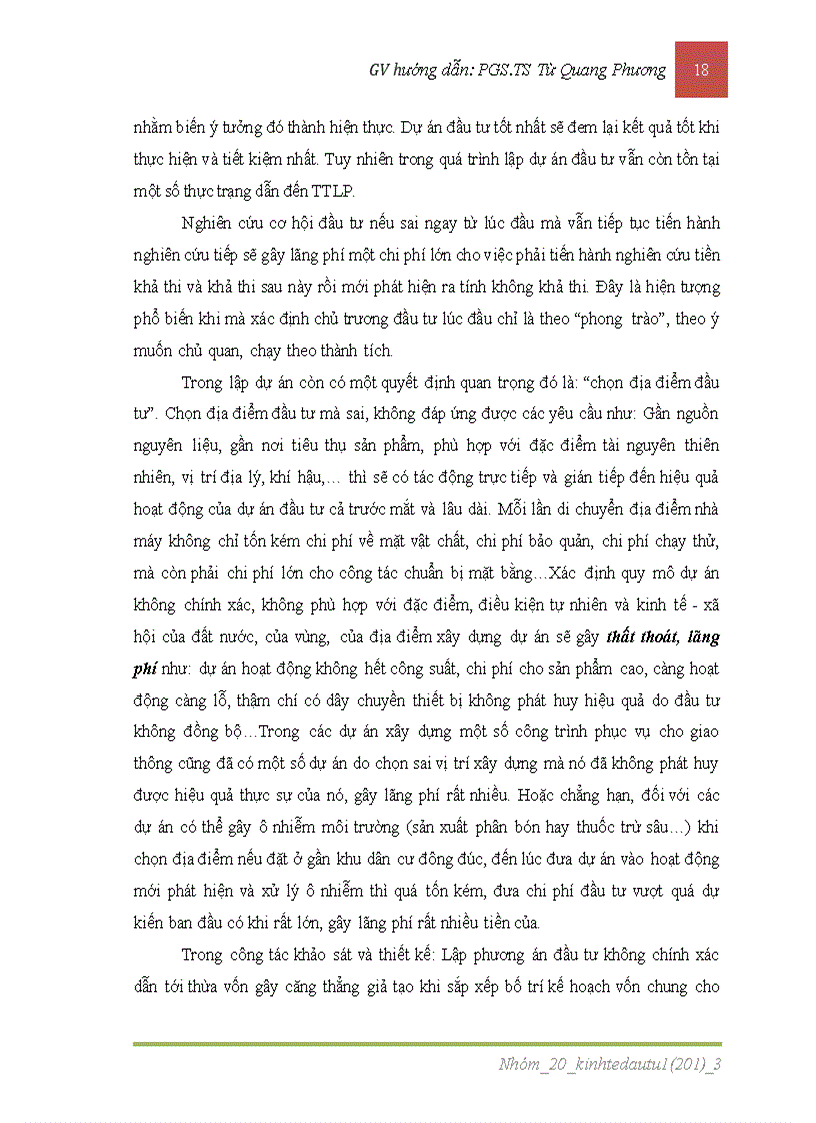 image for page Lãng phí và thất thoát trong đầu tư