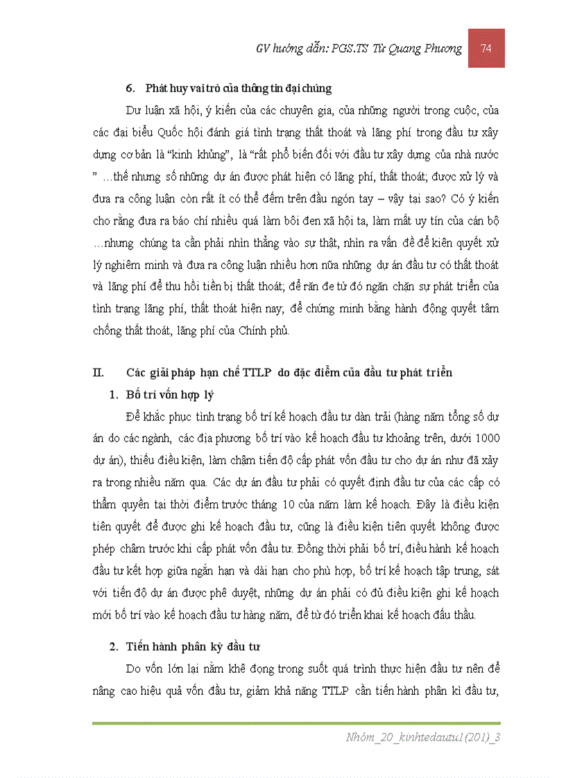 image for page Lãng phí và thất thoát trong đầu tư