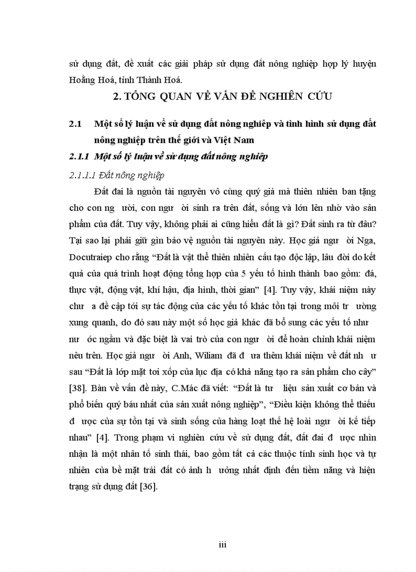 image for page Đánh giá thực trạng và đề xuất sử dụng đất nông nghiệp hợp lý huyện Hoằng Hoá tỉnh Thanh Hoá