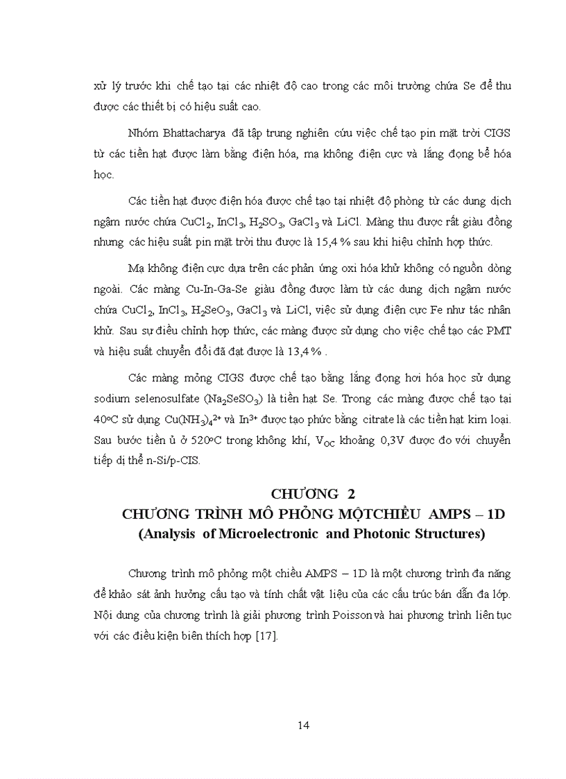 image for page Mô phỏng một chiều hoạt động của một pin mặt trời thế hệ mới loại màng mỏng với lớp hấp thụ CIGS Cu In1 x GaxSe2