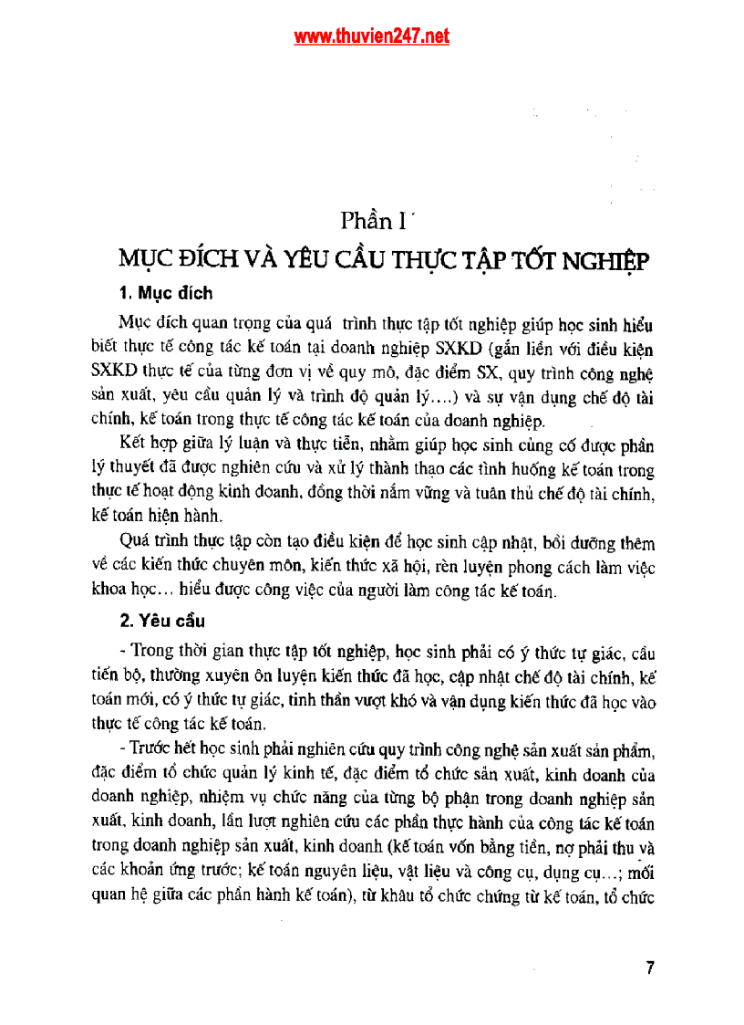 image for page Giáo trình Hướng dẫn nội dung thực tập và viết báo cáo thực tập tốt nghiệp chuyên ngành kế toán DNSX