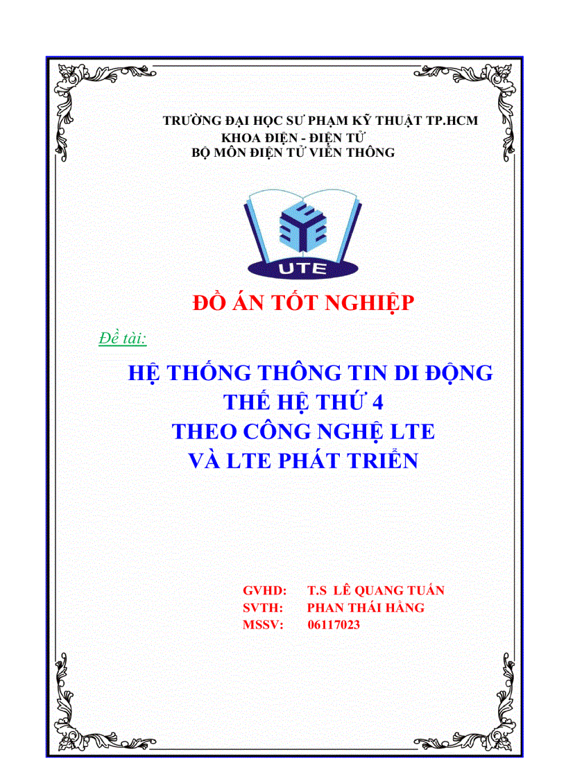 image for page Hệ thống thông tin di động thế hệ thứ 4 theo công nghệ LTE và LTE phát triển