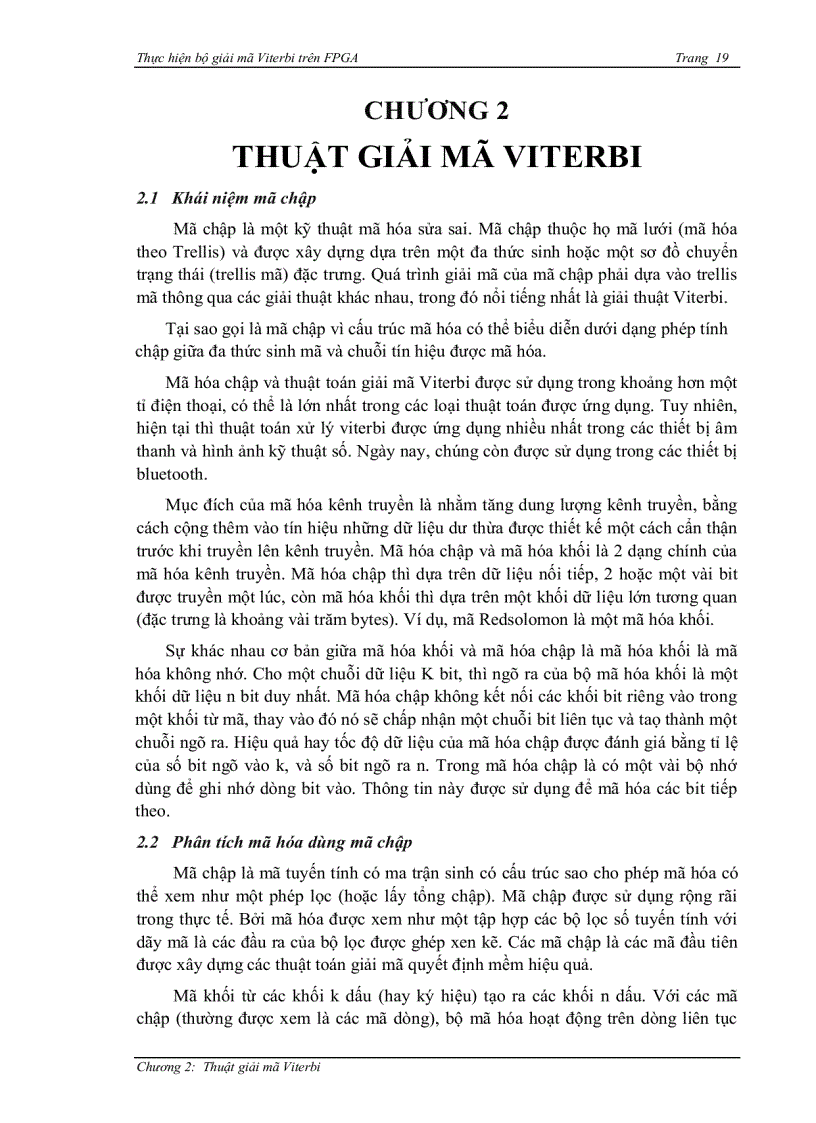 image for page Thực hiện bộ giải mã viterbi trên FPGA