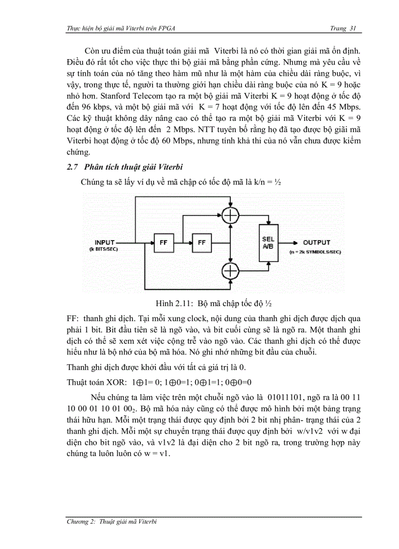 image for page Thực hiện bộ giải mã viterbi trên FPGA