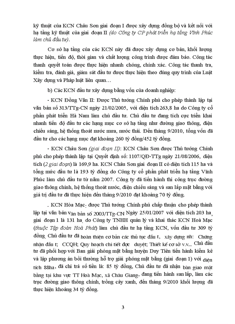 image for page Báo cáo tổng kết 20 năm xây dựng và phát triển khu công nghiệp tại Hà Nam