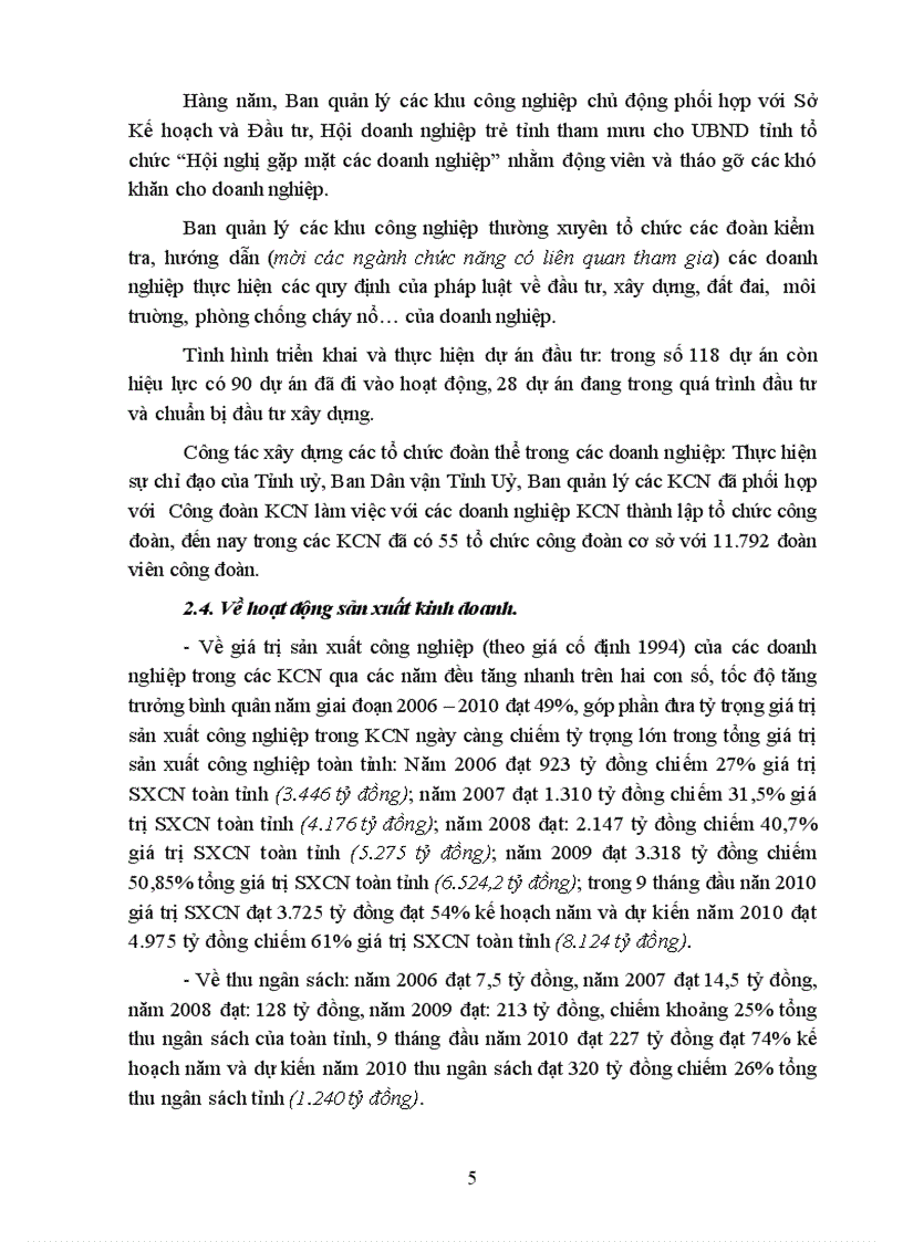 image for page Báo cáo tổng kết 20 năm xây dựng và phát triển khu công nghiệp tại Hà Nam